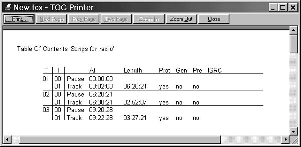 TOC Printer